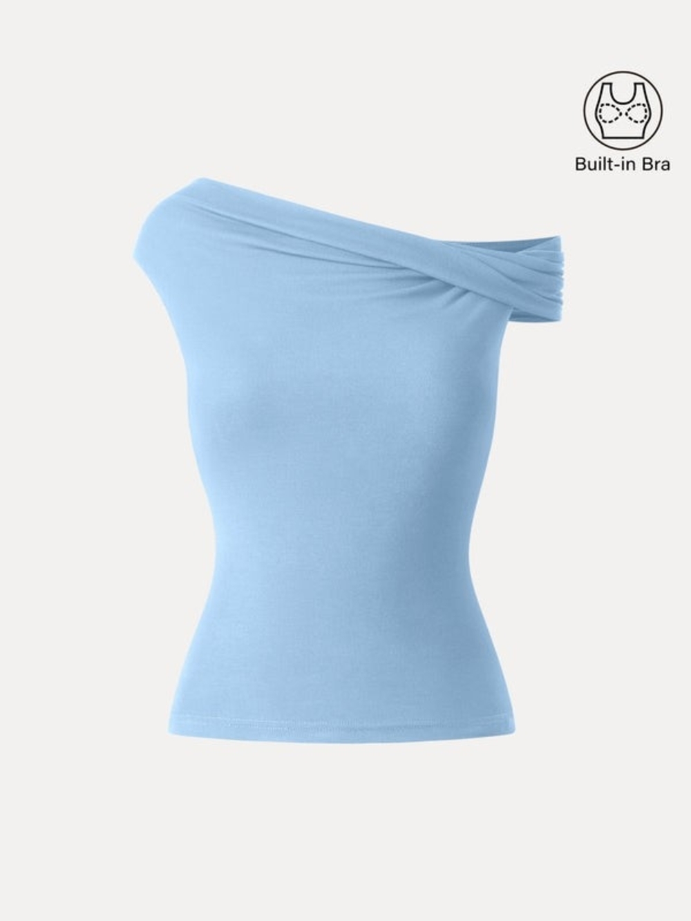 OGL Eco-SkinKiss® Multi-wear Versatile Necklines Bra Top In Placid Blue
